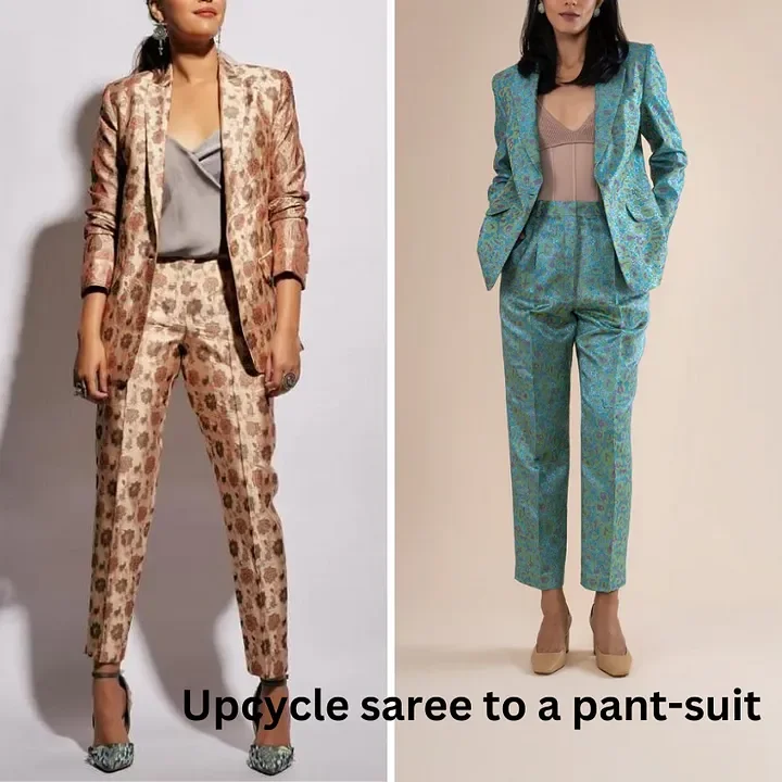 Upcycle saree to a pant-suit