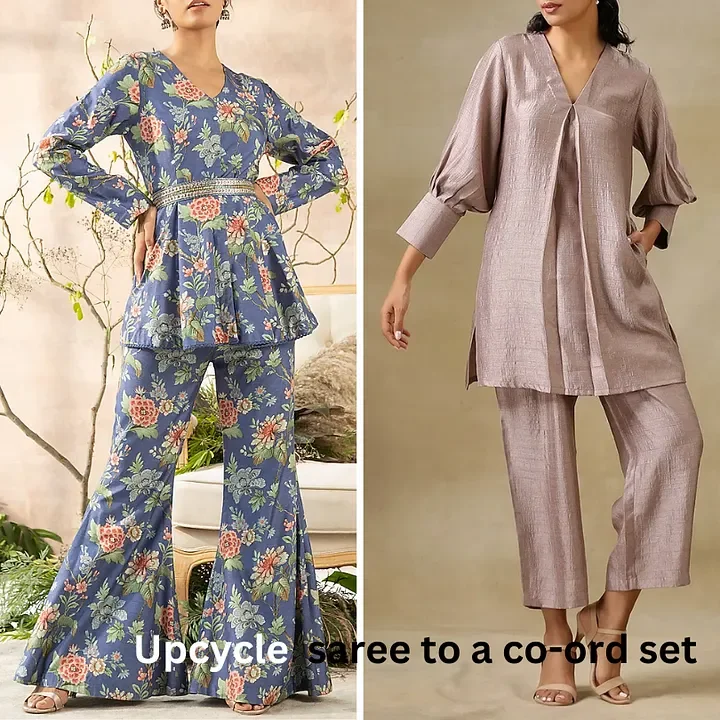 Convert a saree to a stylish Co-ord set